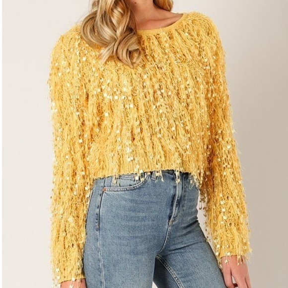 FRINGE SHAGGY SWEATER TOP - Picture 2 of 4